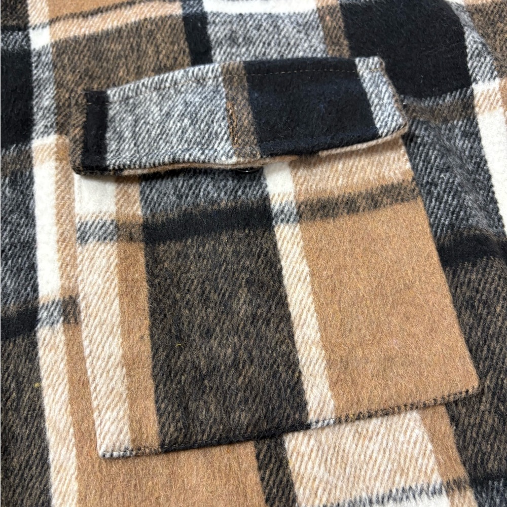 Plaid Button-Up Shacket - Picture 2 of 3
